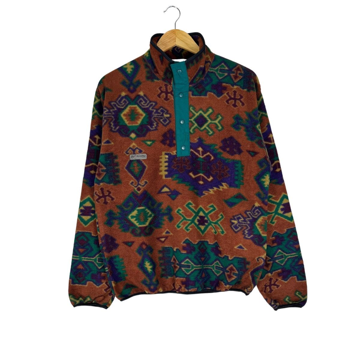 Columbia ☀️COLUMBIA AZTEC PULLOVER FLEECE JACKET Size US S / EU 44-46 / 1 - 2 Thumbnail
