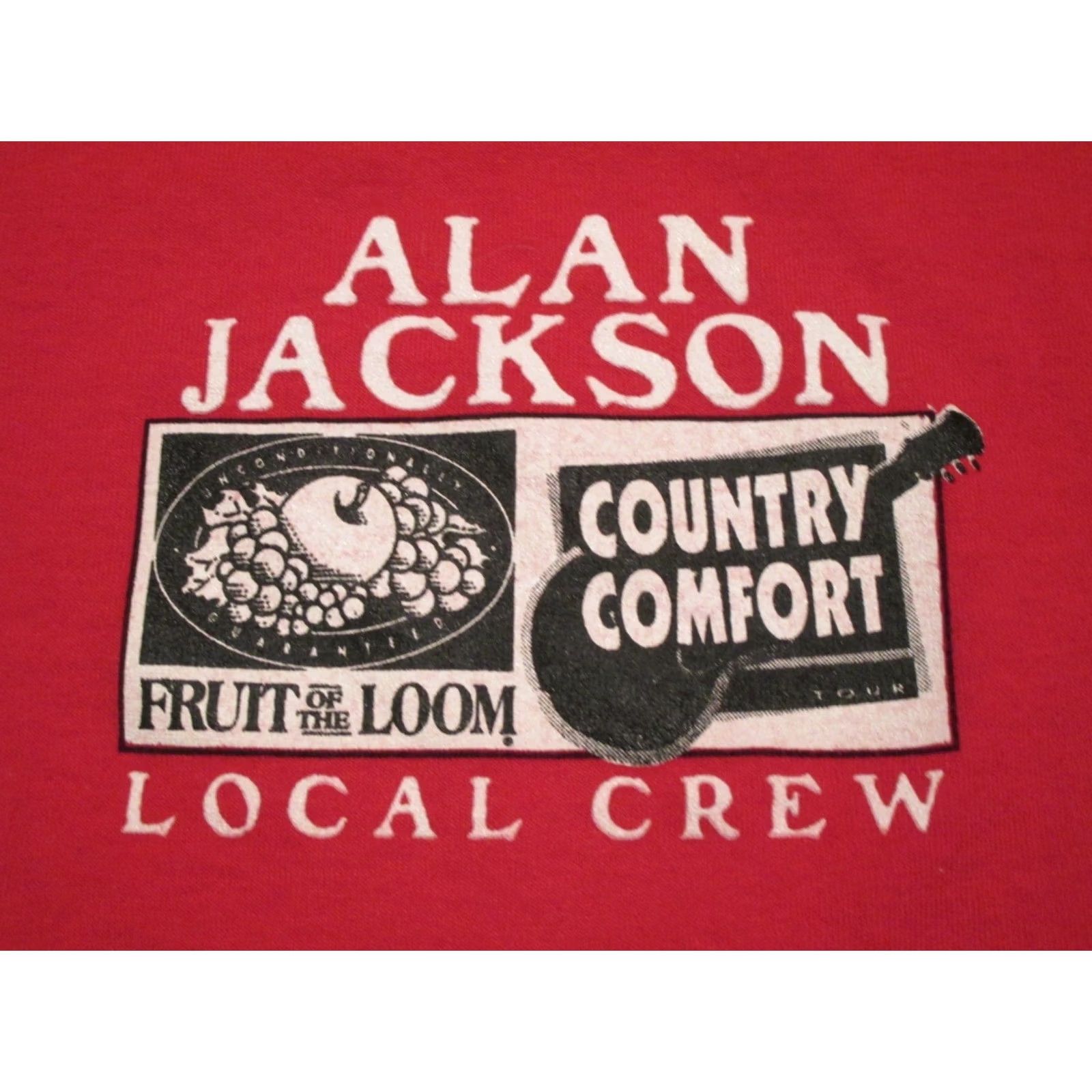 Vintage vtg 90s ALAN JACKSON COUNTRY COMFORT CONCERT CREW T-Shirt XL tour RED Cowboys Size US XL / EU 56 / 4 - 4 Thumbnail