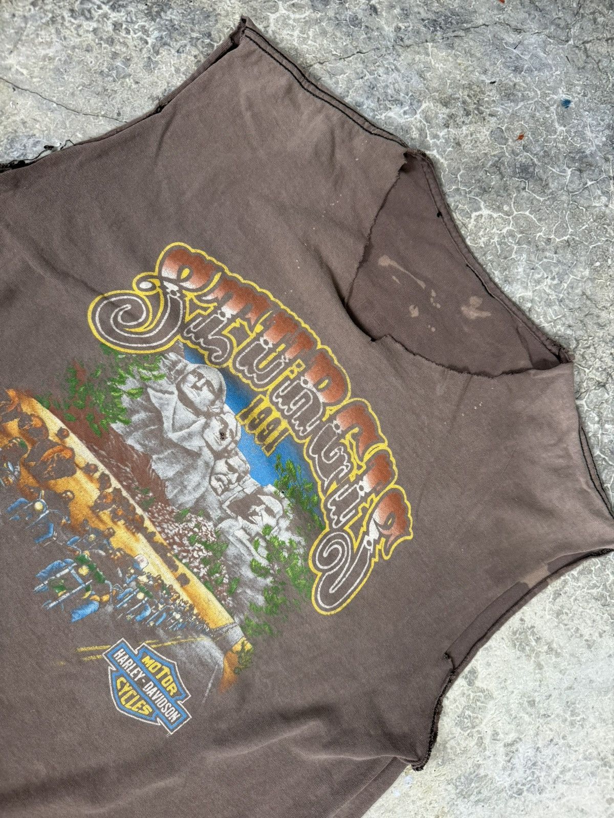 Harley Davidson Thrashed Harley 90s cutoff Size US XL / EU 56 / 4 - 2 Thumbnail