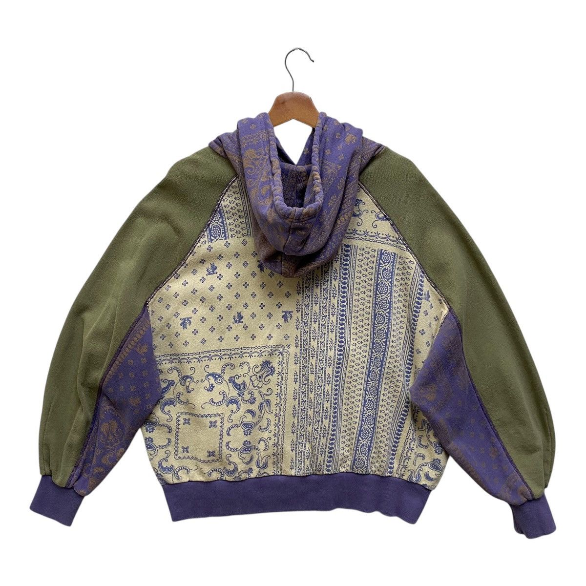 Japanese Brand Cube Sugar Patchwork Hoodie Cropped Boxy Fit Saiz M Size US M / EU 48-50 / 2 - 5 Thumbnail