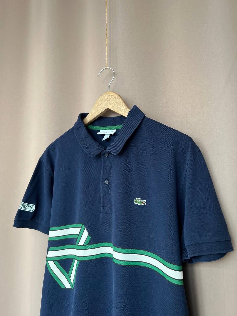Lacoste Lacoste Ribbon Striped Regular Fit Pique Polo Shirt Mens M Size US M / EU 48-50 / 2 - 4 Thumbnail