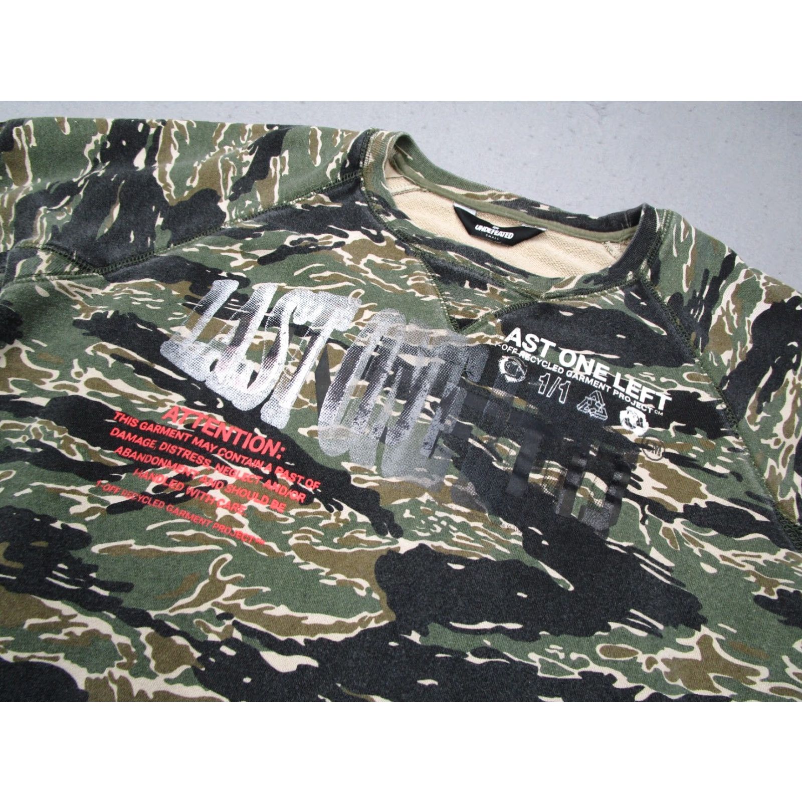 Undefeated Undefeated Mens Small Green Tiger Stripe Camo Sweater Recycled Garment Project Size US S / EU 44-46 / 1 - 2 Thumbnail