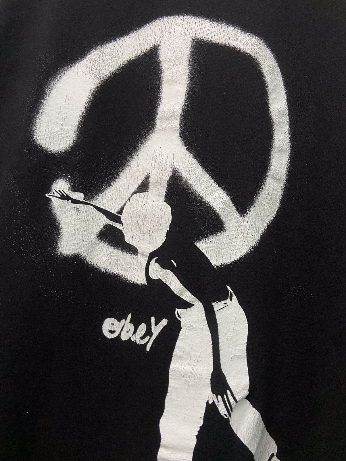 Obey × Vintage 2000's Banksy Art - Political Activist " Obey " T-Shirt Size US M / EU 48-50 / 2 - 3 Thumbnail