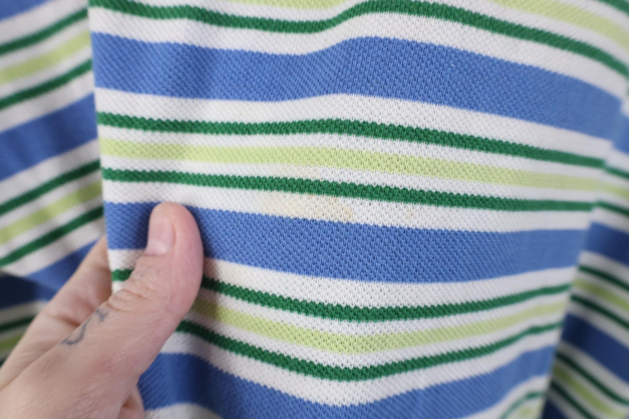 Polo Ralph Lauren Vintage 90s Ralph Lauren Box Logo Striped Knit Golf Polo Size US M / EU 48-50 / 2 - 8 Thumbnail