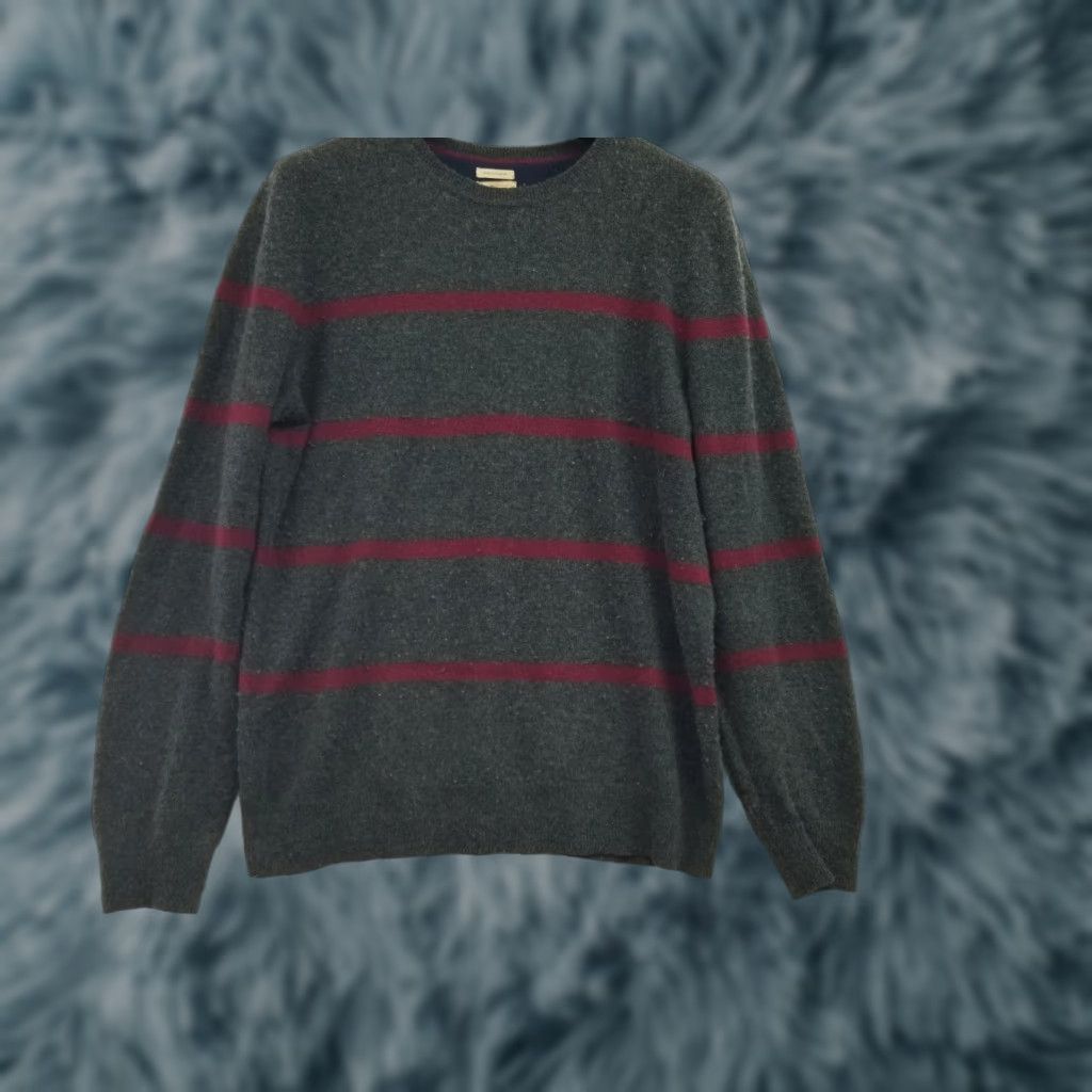 Vintage VINTAGE 1901 Black Cashmere Cotton Blend Men's Classic Pullover Sweater XL Gray Mens Size US XL / EU 56 / 4 - 1 Thumbnail
