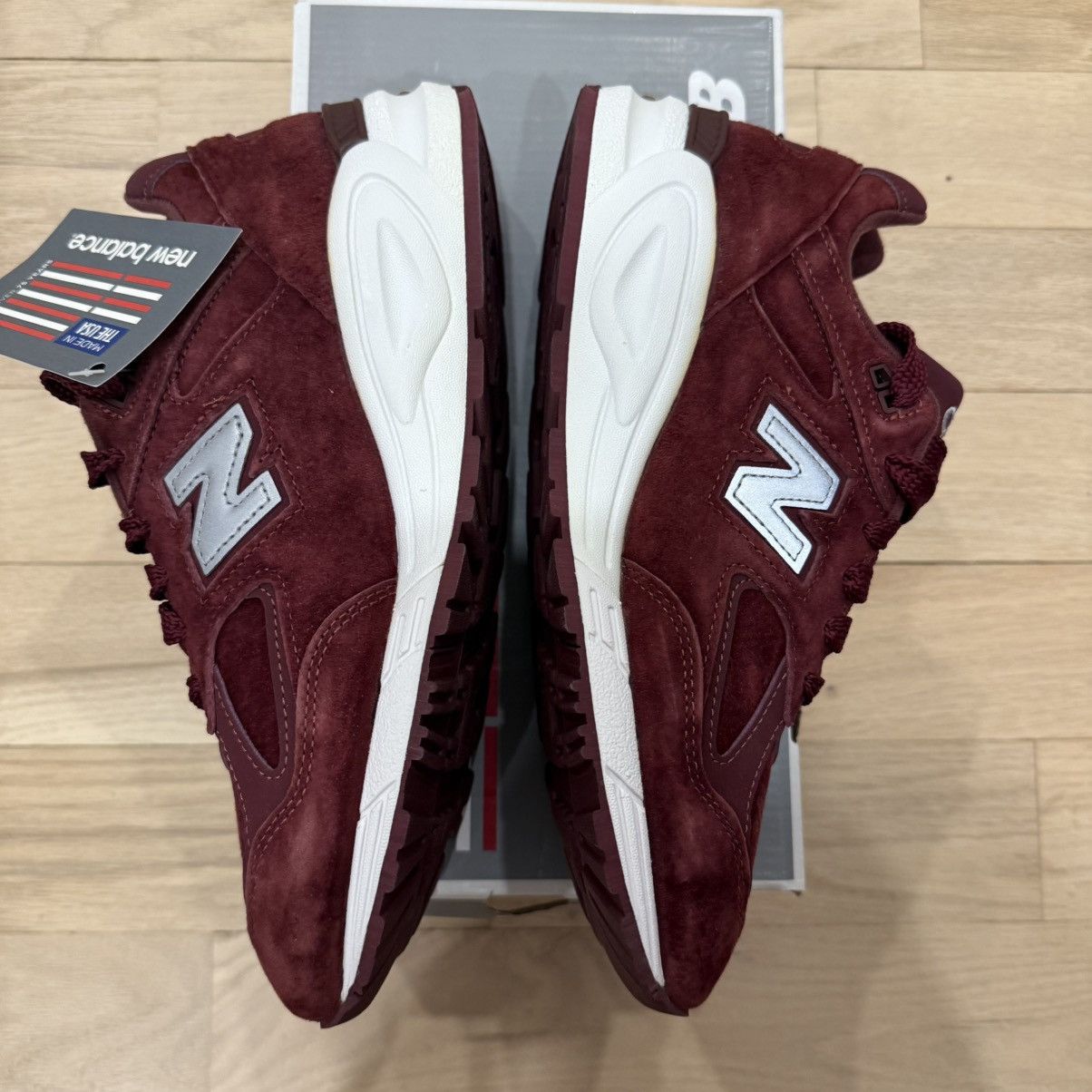 New Balance New balance 990 burgundy silver Size US 7.5 / EU 40-41 - 3 Thumbnail