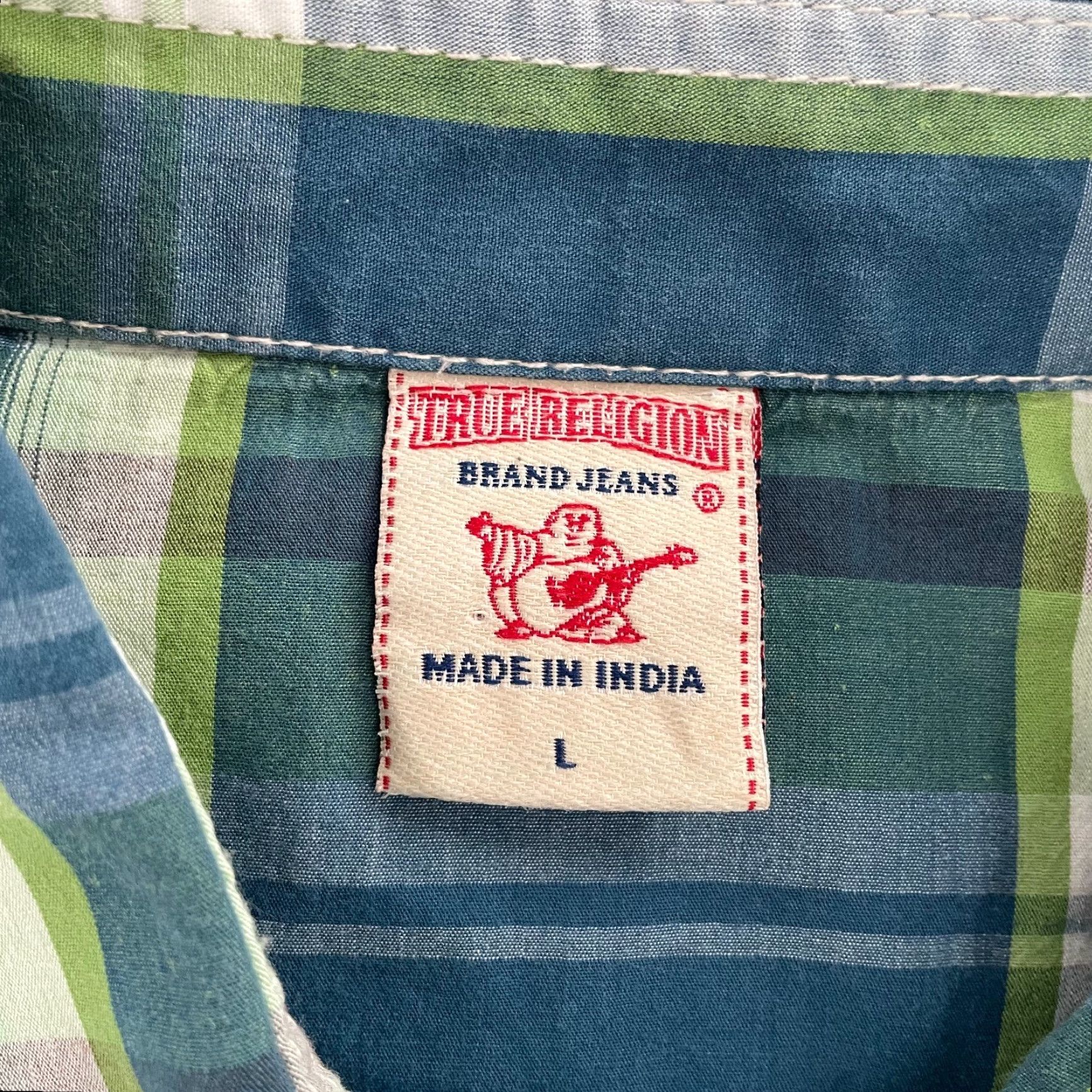 True Religion True Religion Shirt Men Large Blue Plaid Western Pearl Snap Long Sleeve L Mens Jacket? Size US L / EU 52-54 / 3 - 5 Thumbnail