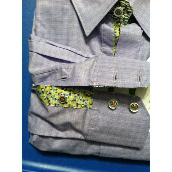 Robert Graham ROBERT GRAHAM MENS NEW LAVENDER COTTON CASUAL SHIRT SIZE:S Size US S / EU 44-46 / 1 - 4 Thumbnail