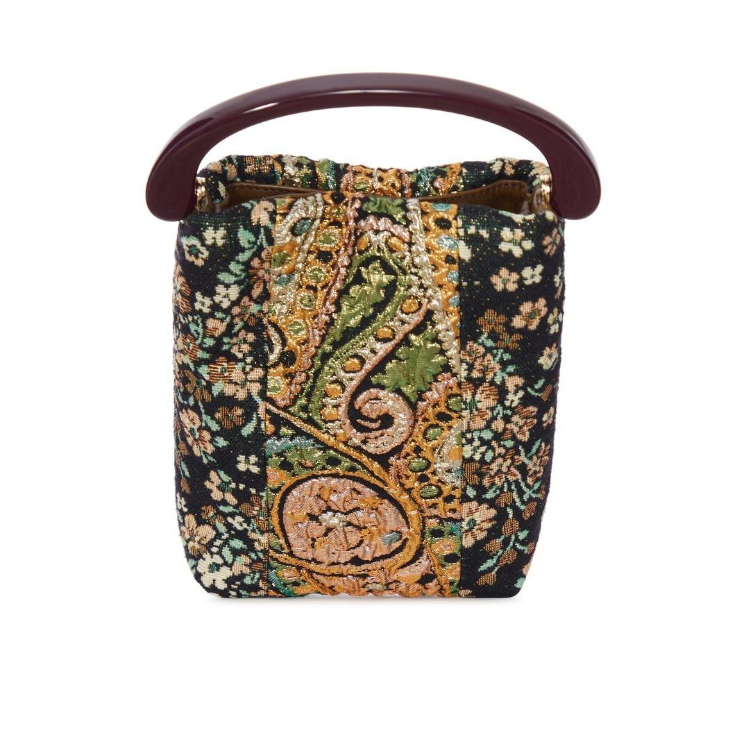 Dries Van Noten DRIES VAN NOTEN Multicolor/Bordeaux Jacquard Bucket Bag New Size ONE SIZE - 1 Thumbnail