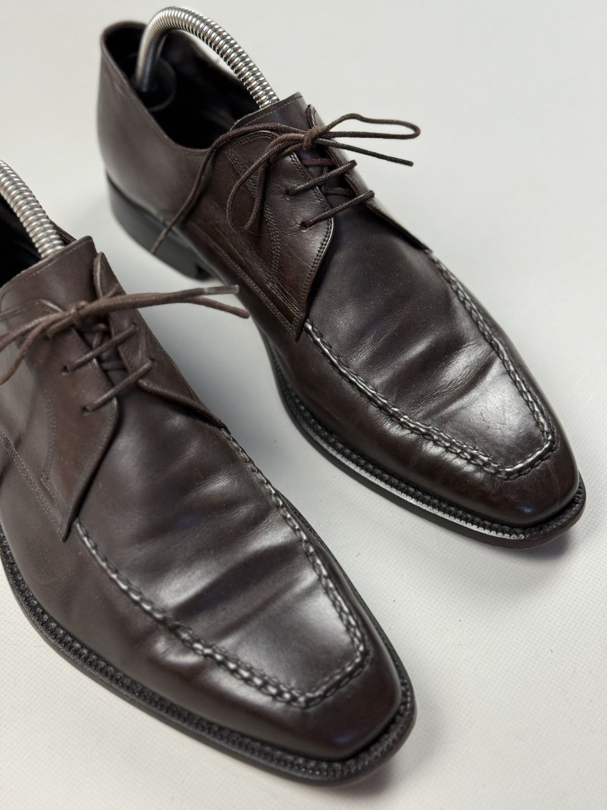 Allen Edmonds Seven Cerritos Leather Dress Square Toe Lace Up Shoes Size US 8.5 / EU 41-42 - 3 Thumbnail