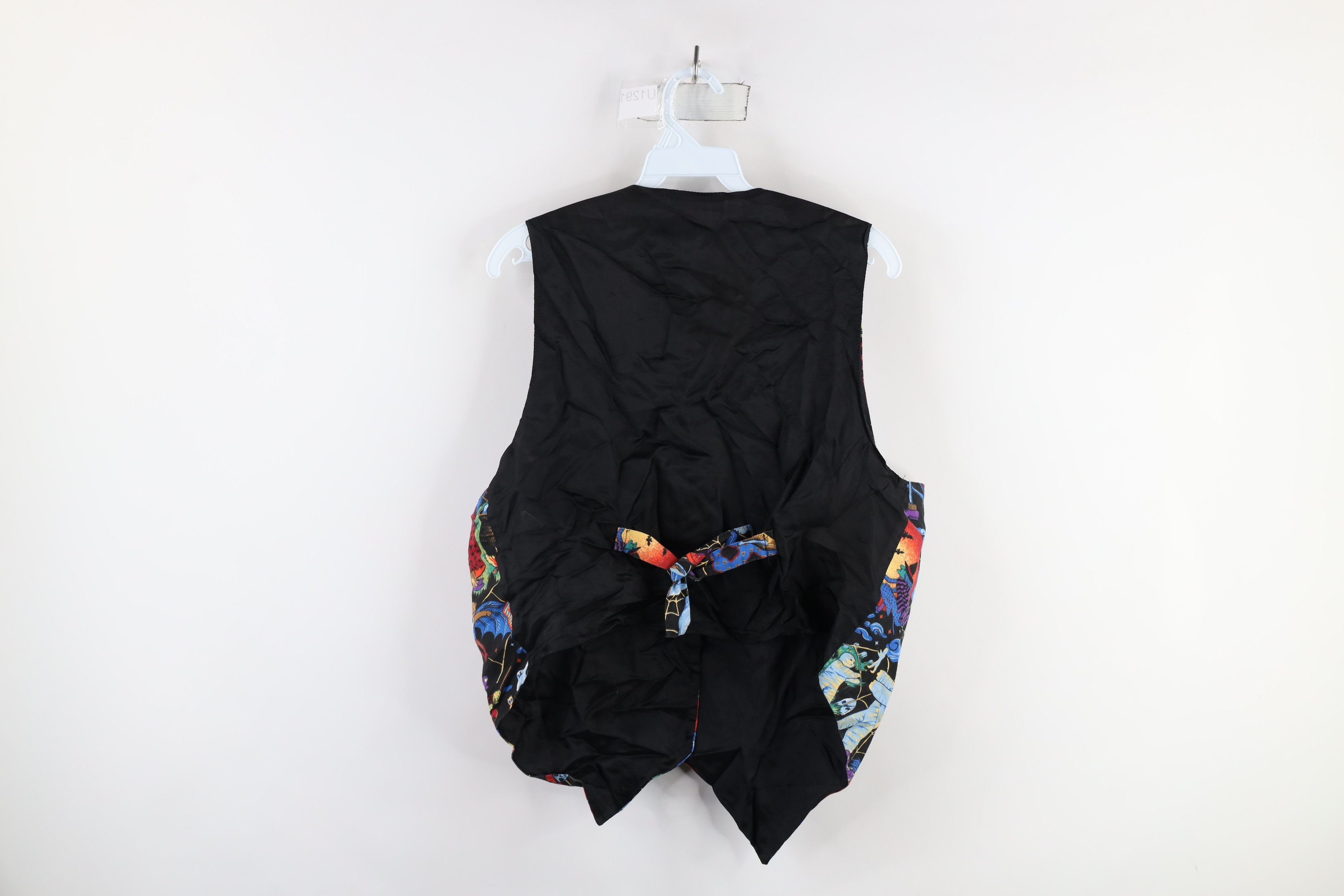 Vintage Vintage 90s Streetwear Tie Back Button Vest Jacket USA Size L / US 10 / IT 46 - 11 Thumbnail