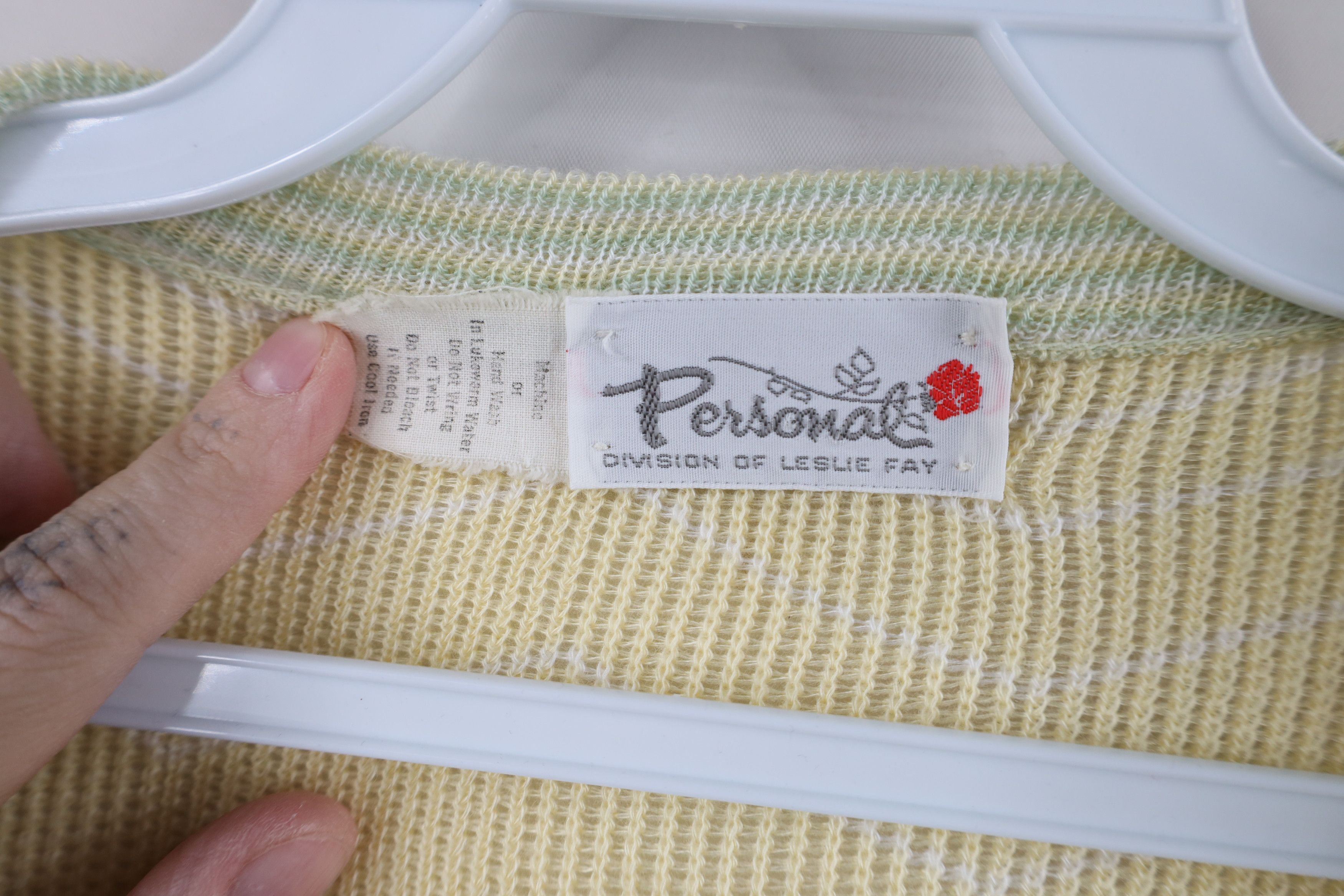Vintage Vintage 90s Streetwear Herringbone Knit Cardigan Sweater USA Size M / US 6-8 / IT 42-44 - 7 Thumbnail