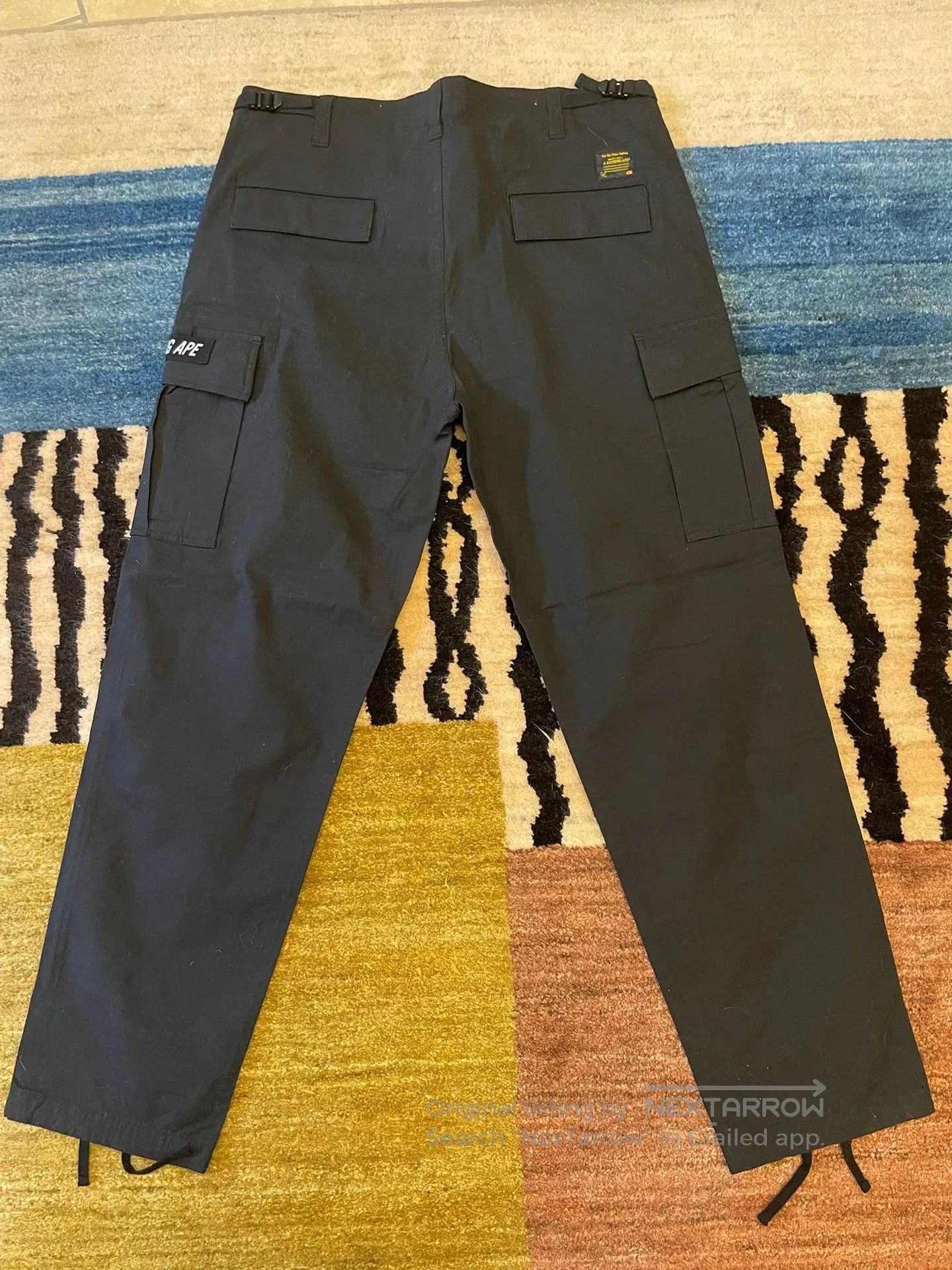 Bape Black Cargo Pants.