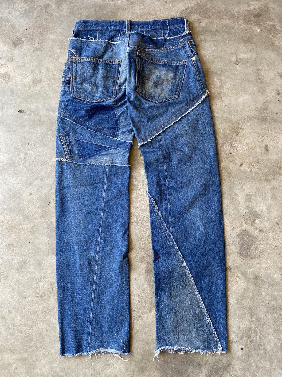 Japanese Brand × Jean japanese brand patchwork jeans pant cyrhyme Size US 31 - 2 Thumbnail