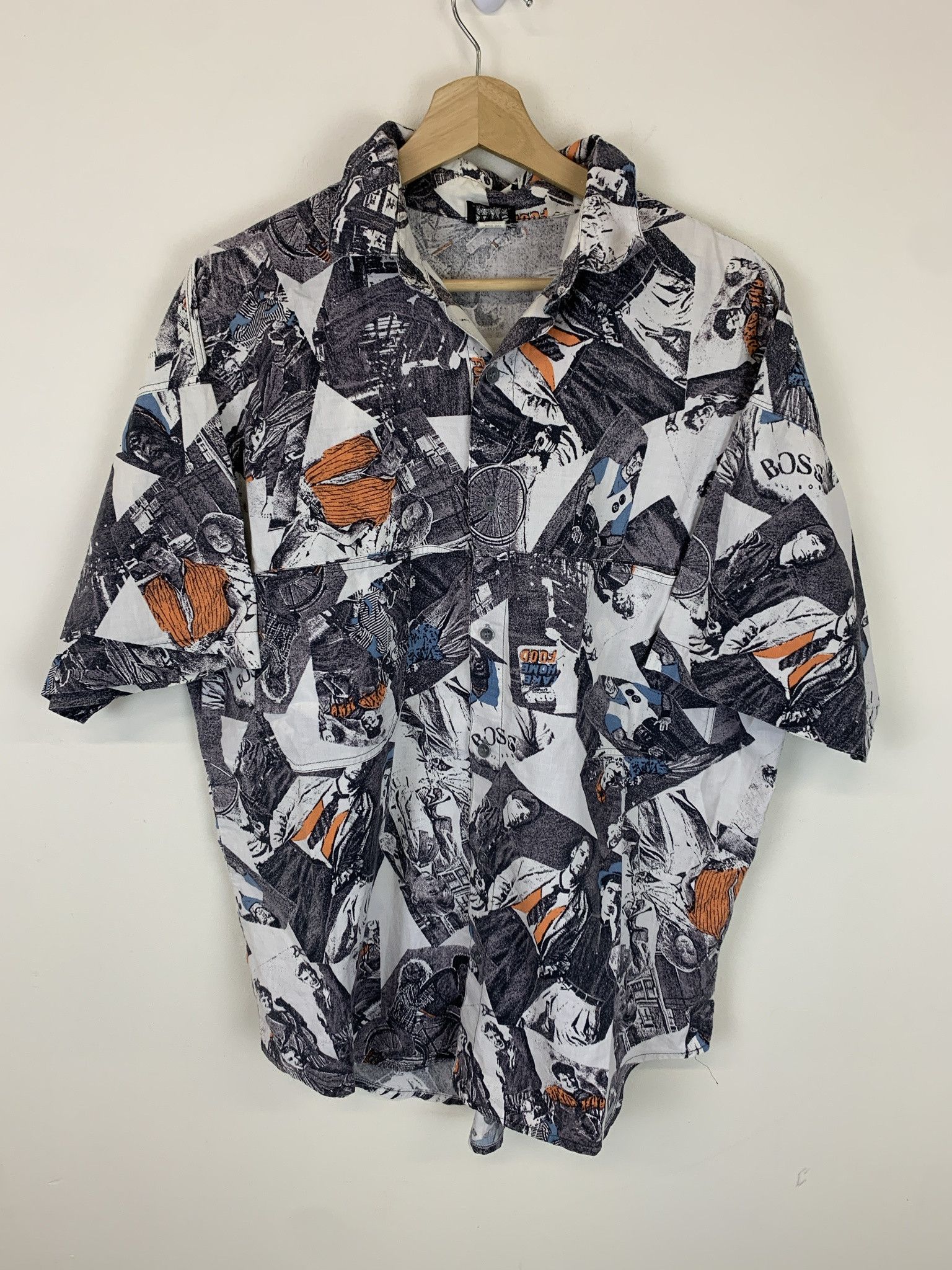 Vintage Vintage 1990s Photo Collage Pop Art Button Up Size XL Size US XL / EU 56 / 4 - 1 Thumbnail
