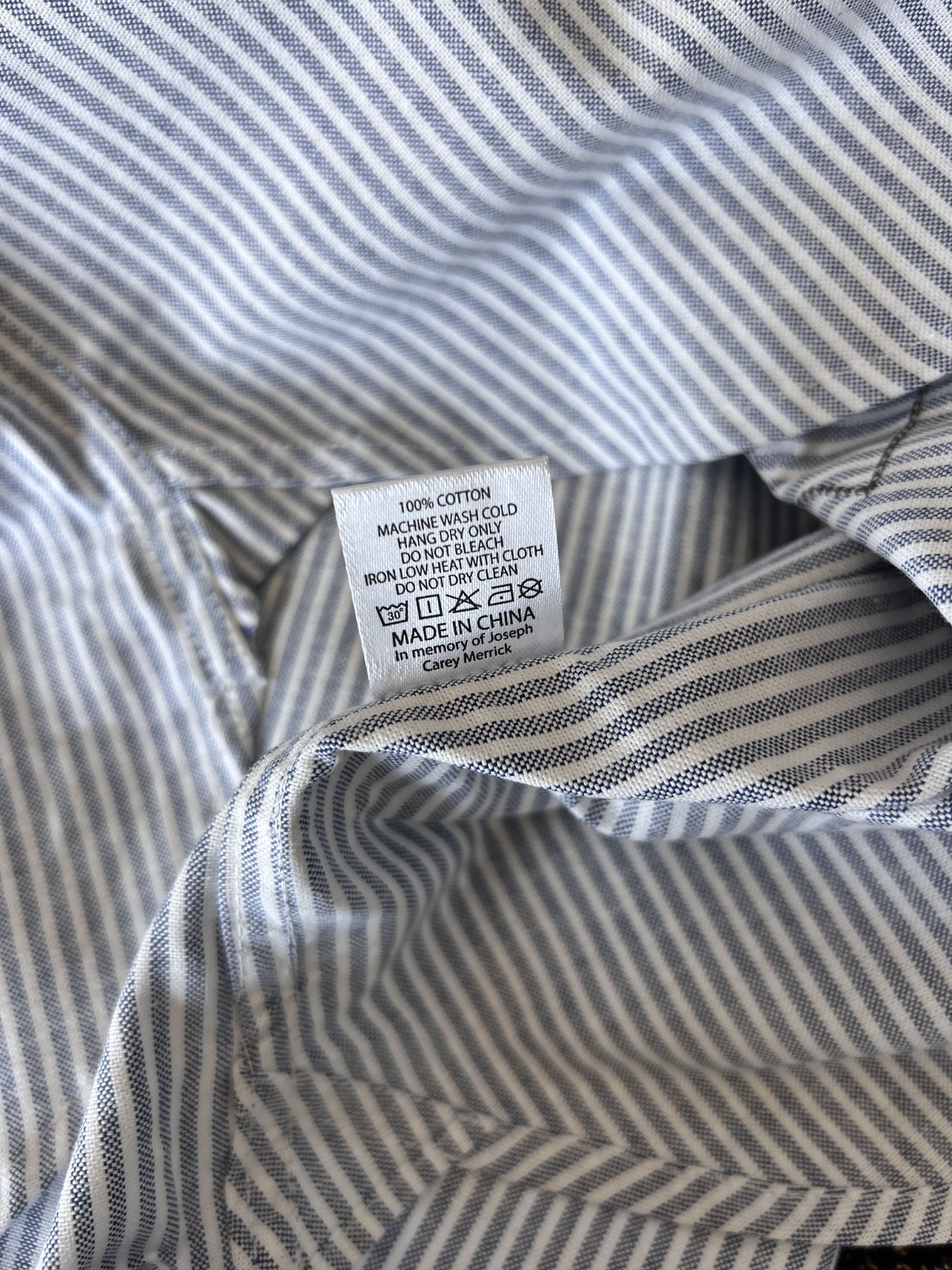 Brain Dead Brain Dead Brooks Brothers Striped Oxford Button Up Size US XL / EU 56 / 4 - 10 Thumbnail