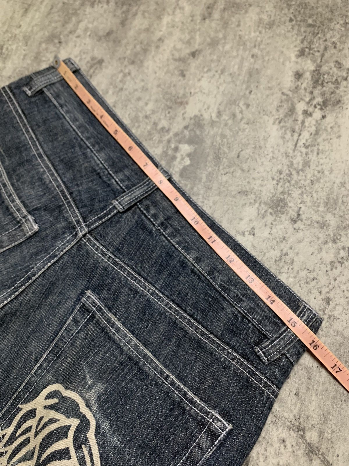 Tornado Mart Nylaus Japanese Clawmark Acid Wash Jorts Size US 31 - 9 Thumbnail