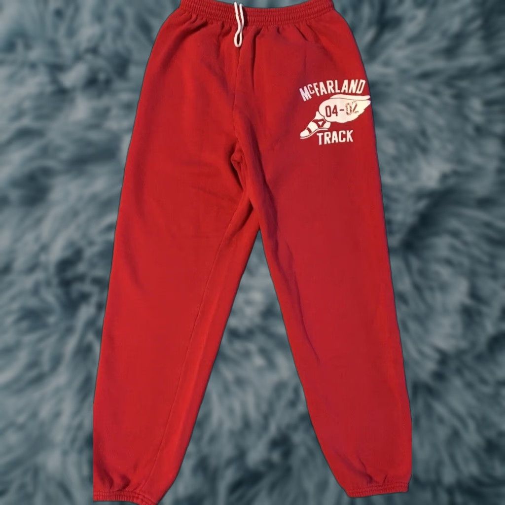Vintage VINTAGE 90s McFarland High School Track Faded Sweatpants M Movie Winged Foot Grunge Size US 31 - 1 Thumbnail