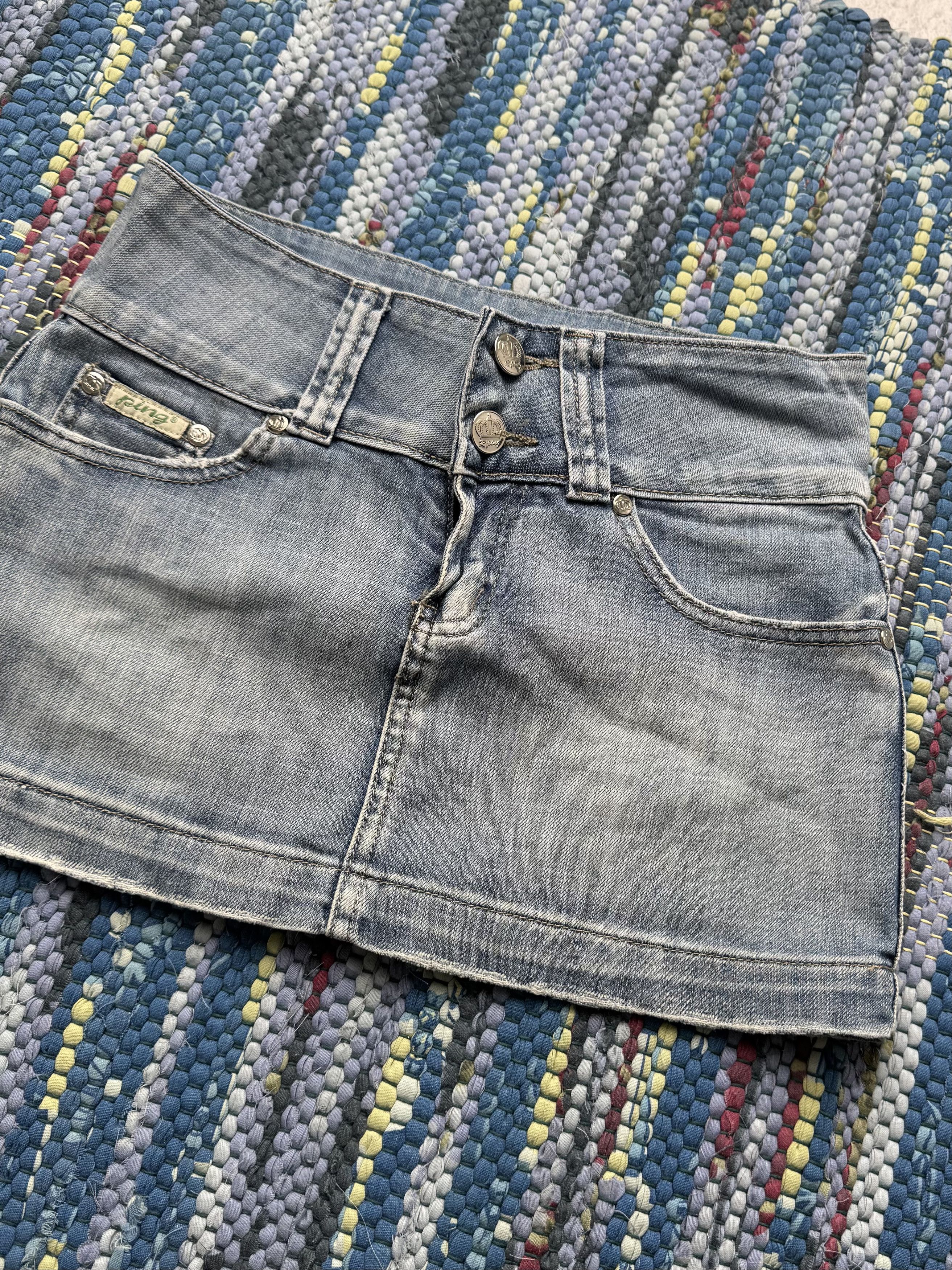 Vintage Vintage Denim Skirt With Belt At The Back A8D15(V8) Size 25" / US 0 / IT 36 - 3 Thumbnail