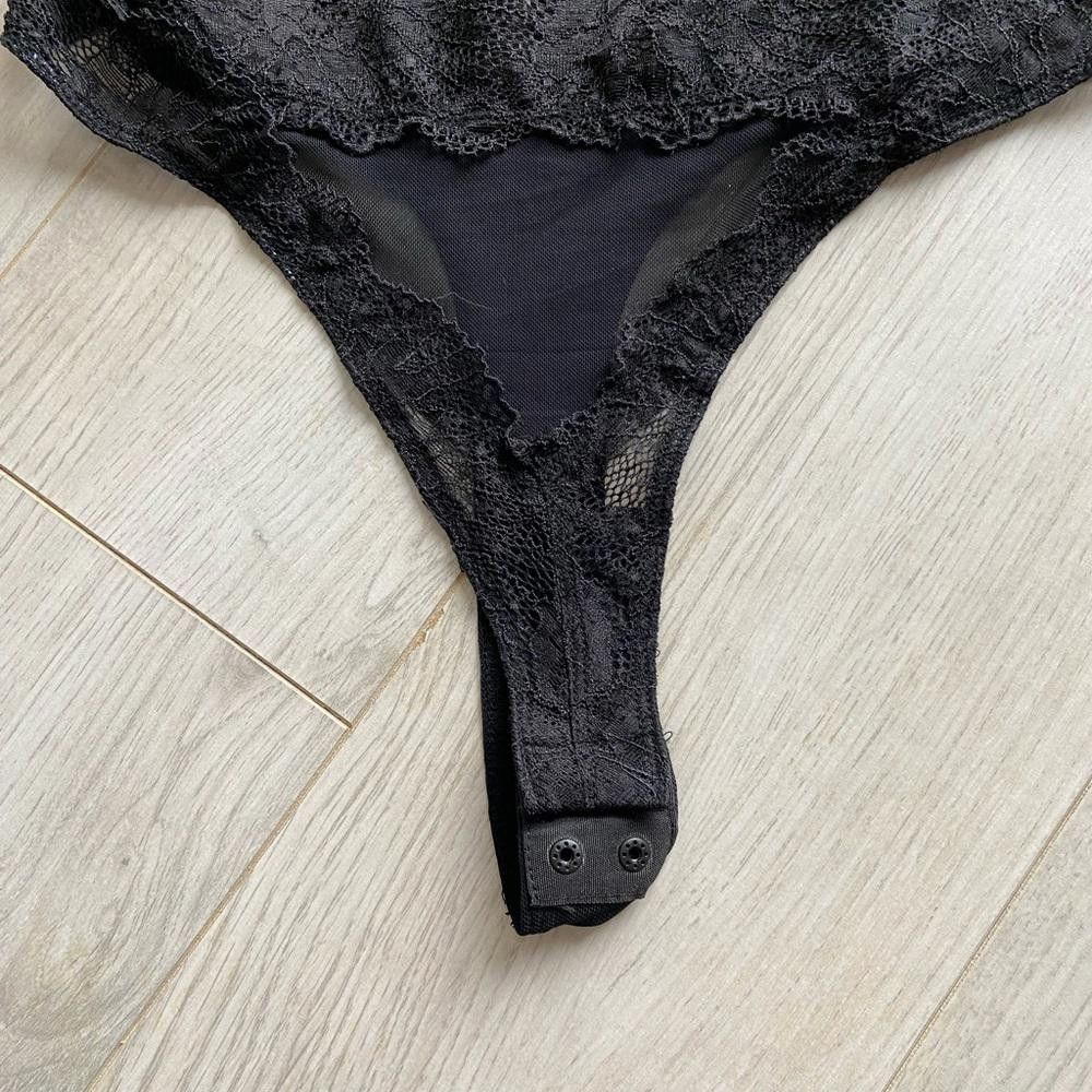 Designer Elegant Black Sheer Bodysuit - Chic Style for Any Occasion Size S / US 4 / IT 40 - 2 Thumbnail