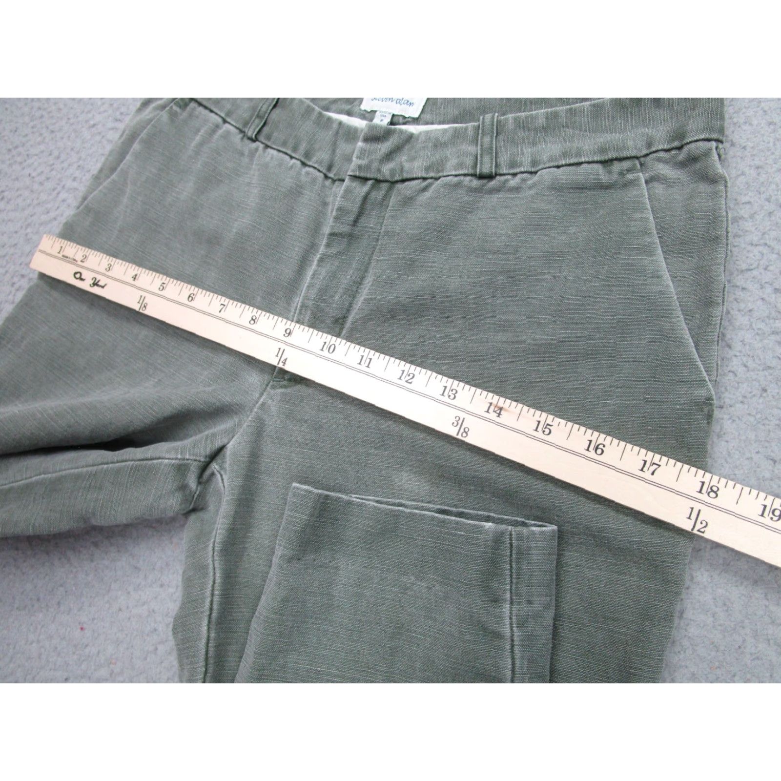 Steven Alan Steven Alan Pants Womens 6 Green Linen Canvas Military Army Grunge Gorpcore Boho Size 28" / US 6 / IT 42 - 6 Thumbnail
