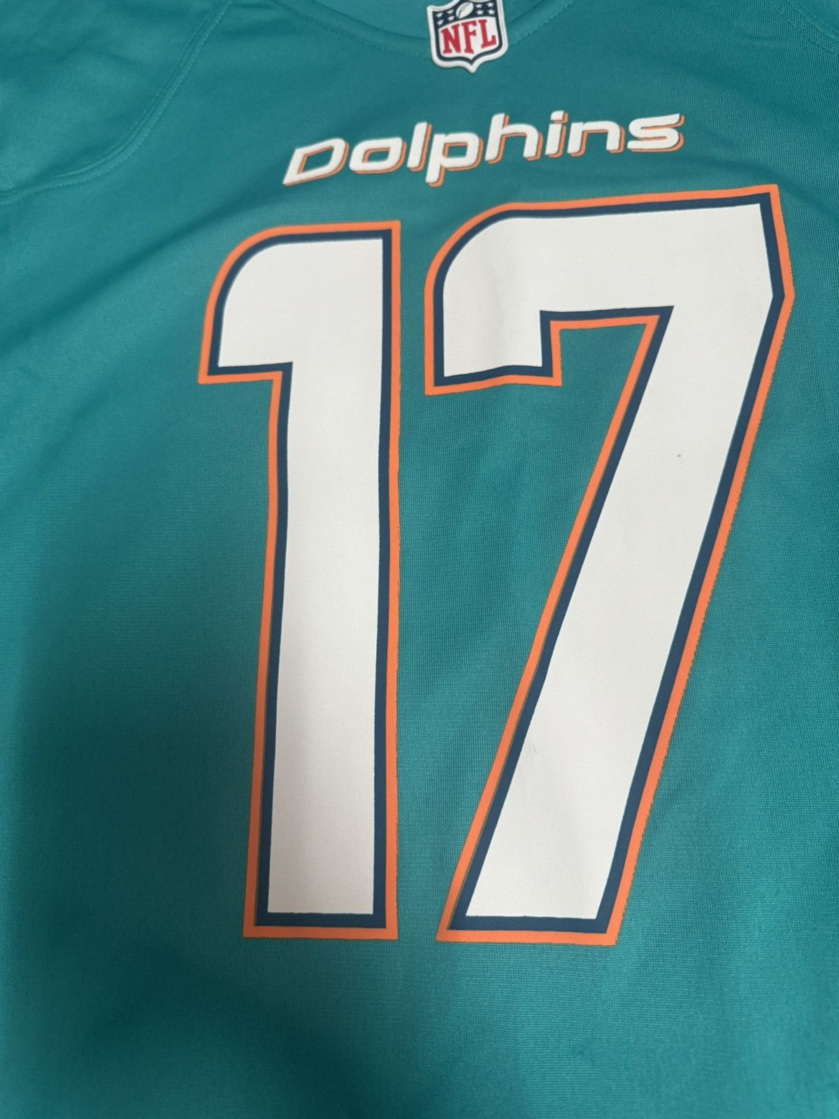Nike Miami Dolphins Ryan Tannehill #17 NFL On Field Home Jersey Size US XL / EU 56 / 4 - 2 Thumbnail