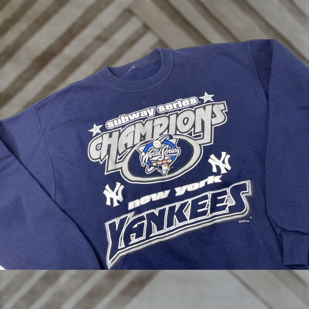Vintage VINTAGE New York Yankees World Series Champions 2000 Sweatshirt Subway Large Shirt Pullover Men L Blue Cotton Polyester Sports Size US L / EU 52-54 / 3 - 1 Thumbnail