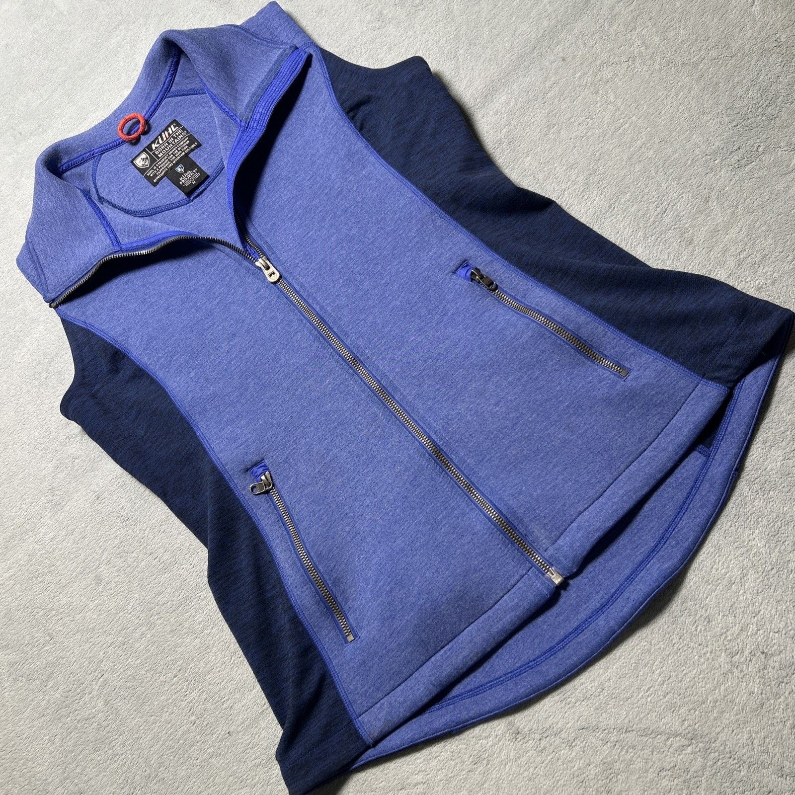 Kuhl Kuhl Projekt Fleece Vest Womens Medium Blue Retro Striped Size M / US 6-8 / IT 42-44 - 3 Thumbnail
