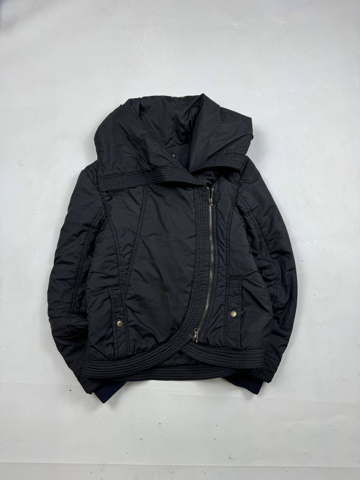 Other Avant Garde Morgan De Toi Asymmetric Zip Puffer Jacket Black Size S / US 4 / IT 40 - 1 Thumbnail