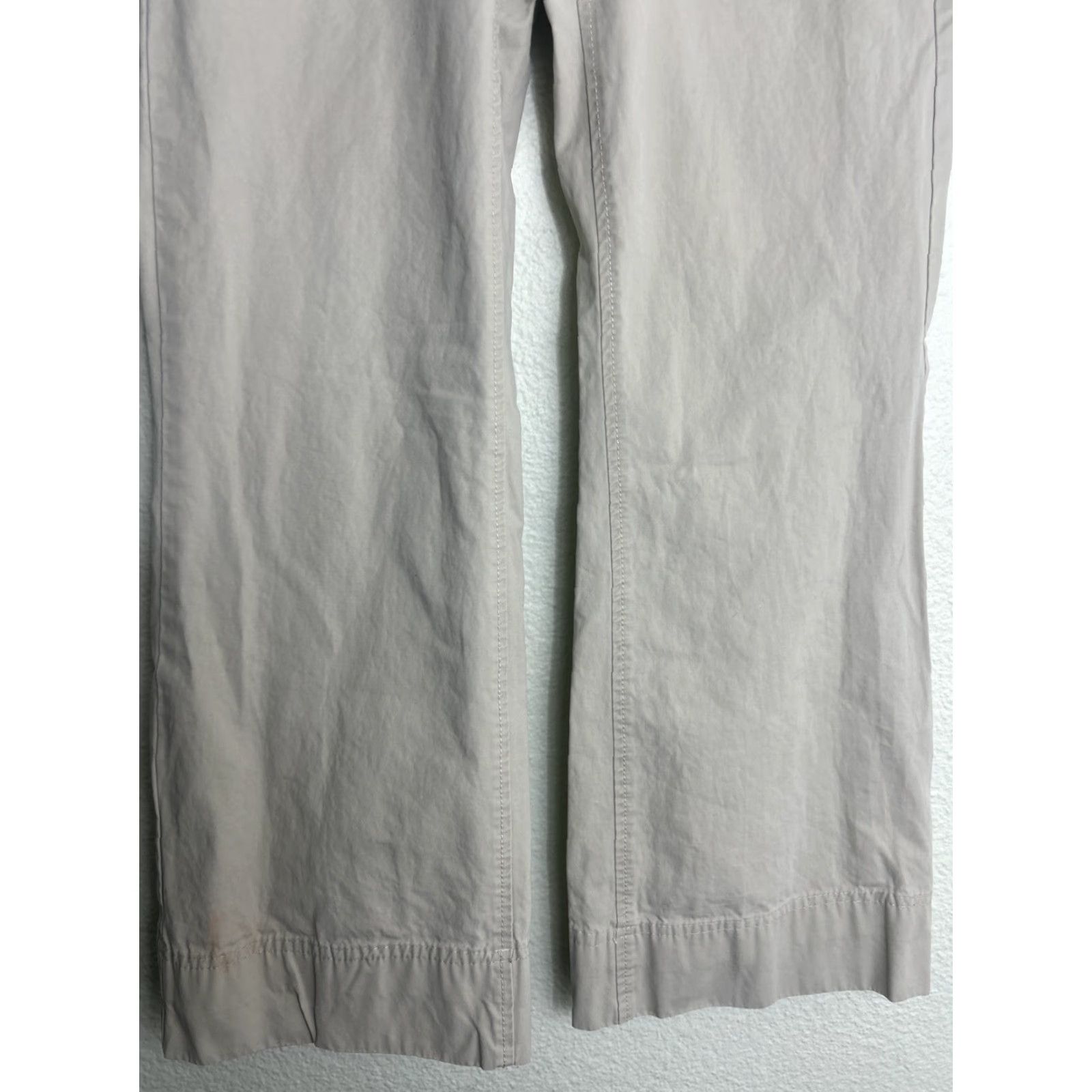 Banana Republic VINTAGE Banana Republic Y2k Womens Pants Flare Beige Cotton 32x29 Size 6 Chino Womens Size 28" / US 6 / IT 42 - 2 Thumbnail