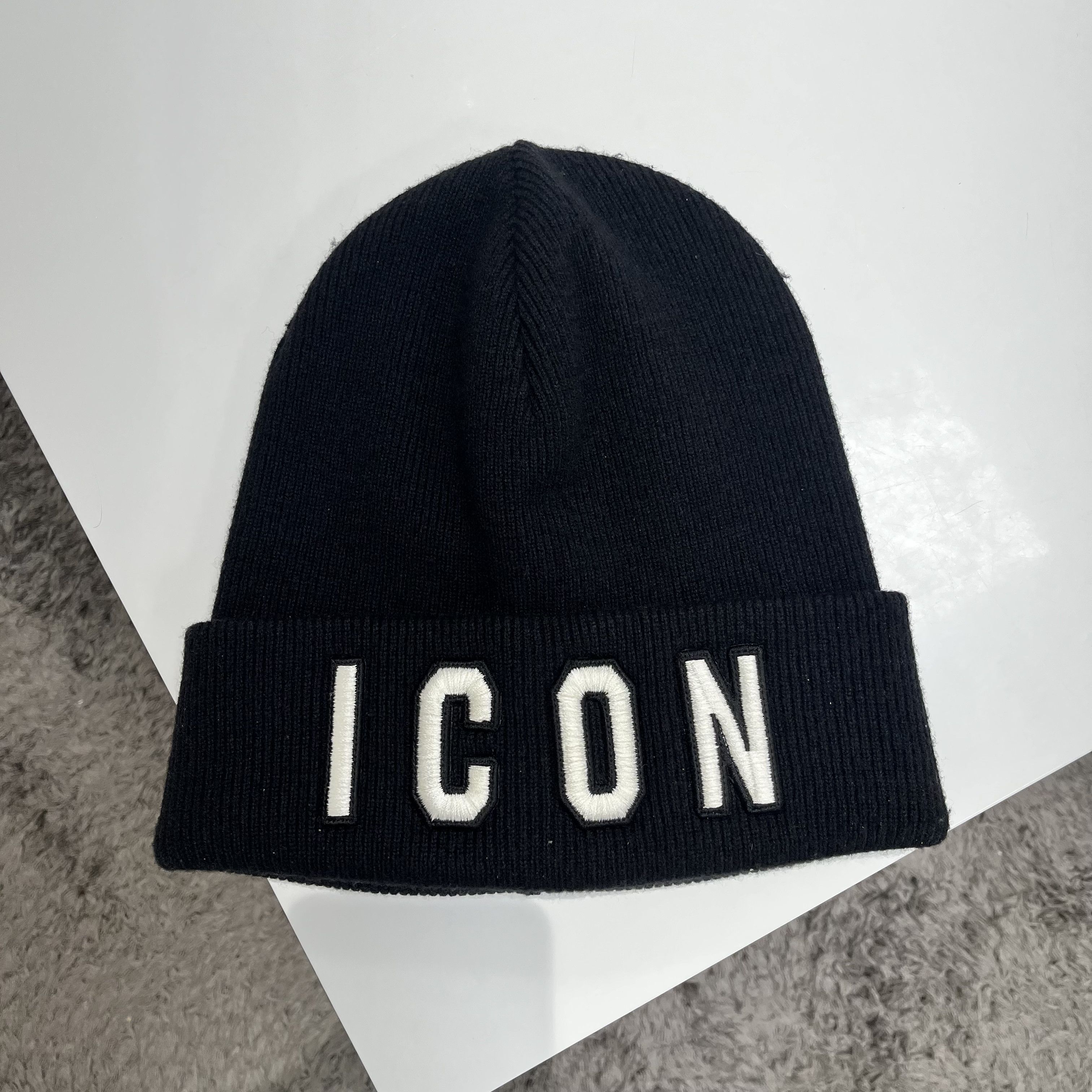 Dsquared2 Dsquared2 "ICON" Beanie Black Size ONE SIZE - 1 Thumbnail