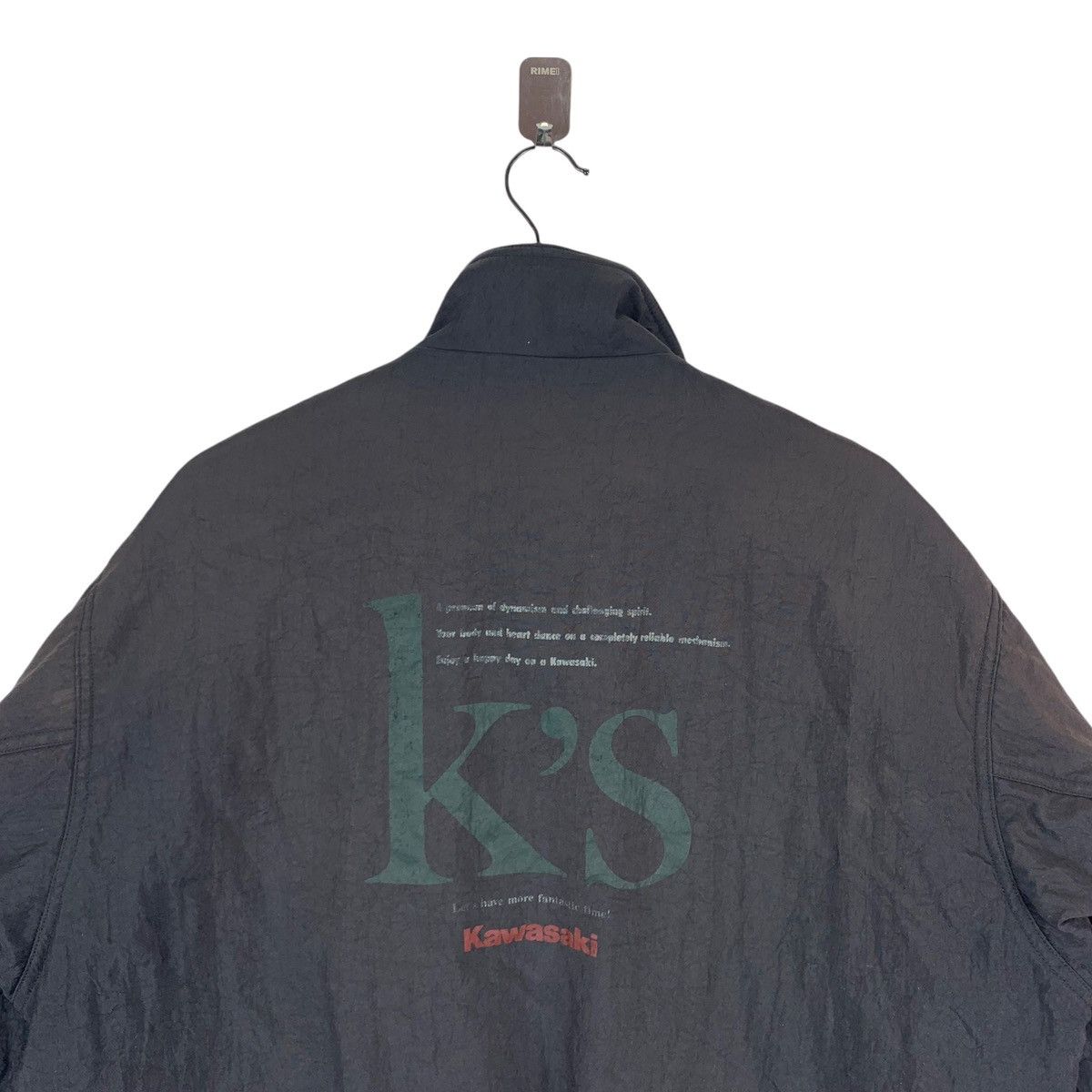 Vintage VINTAGE 90s KAWASAKI RACING MOTORSPORT BOMBER ZIPPER JACKET Size US L / EU 52-54 / 3 - 9 Thumbnail