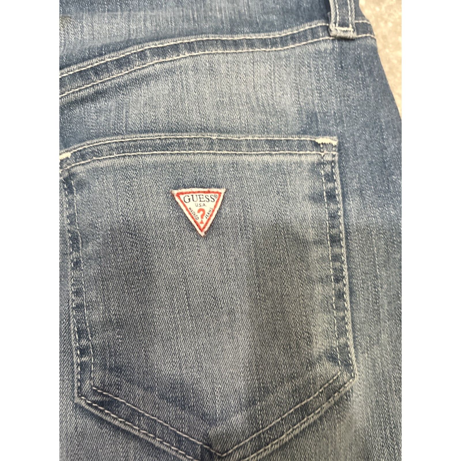 Guess VINTAGE Guess Los Angeles Women's Skirt Midi Denim Blue Pencil S Corded Button Casual Spring Summer Womens Size 28" / US 6 / IT 42 - 8 Thumbnail
