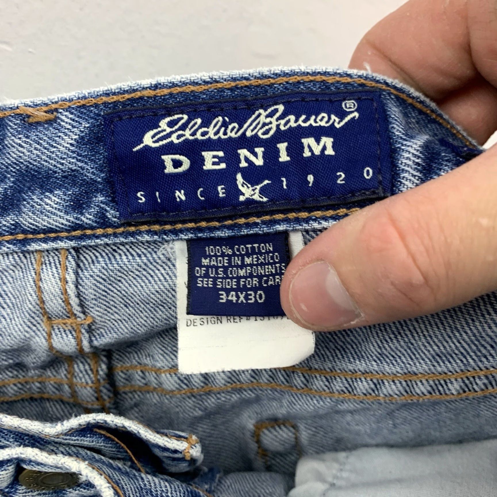 Eddie Bauer VINTAGE Eddie Bauer Jeans Adult 34 Blue Relaxed Fit Straight Leg 90s Y2K Mens Jeans Size US 34 / EU 50 - 5 Thumbnail
