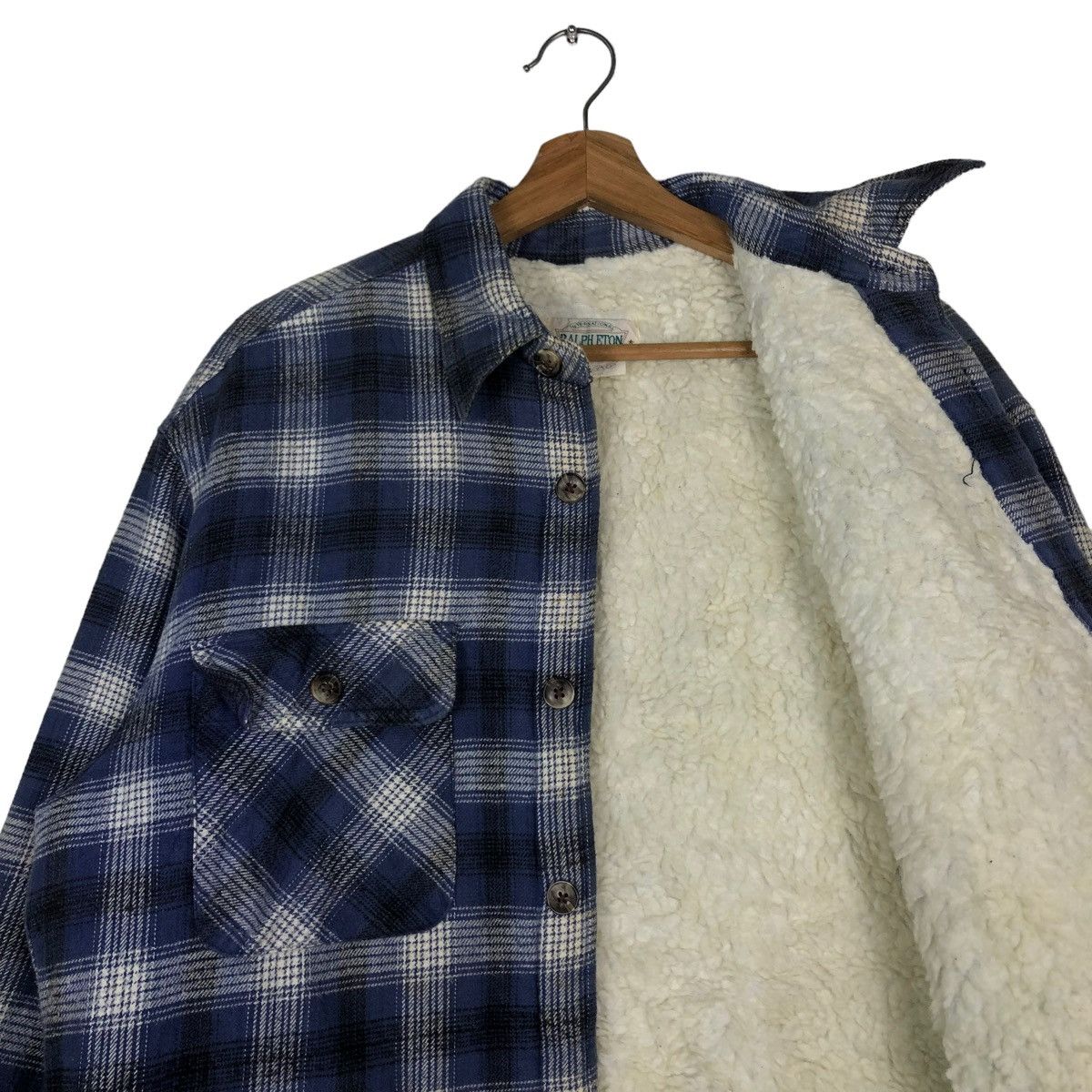 Flannel 🔥VINTAGE WOOL FLANNEL JACKET TARTAN DESIGN RALPH ETON Size US M / EU 48-50 / 2 - 12 Thumbnail