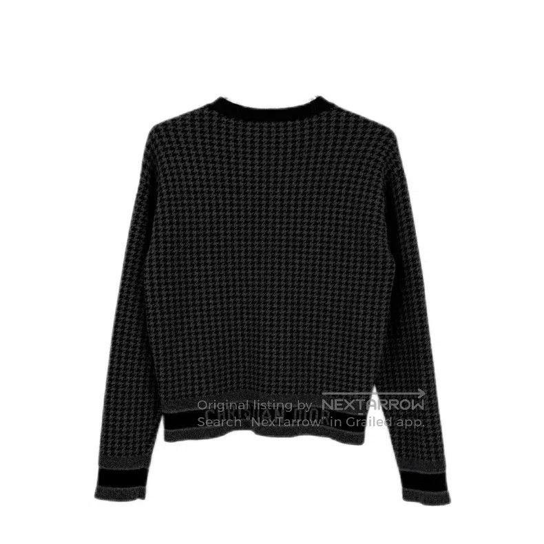 Dior Dior Black and gray checkered classic logo cashmere sweate Size XXS / US 00 / IT 34 - 2 Thumbnail