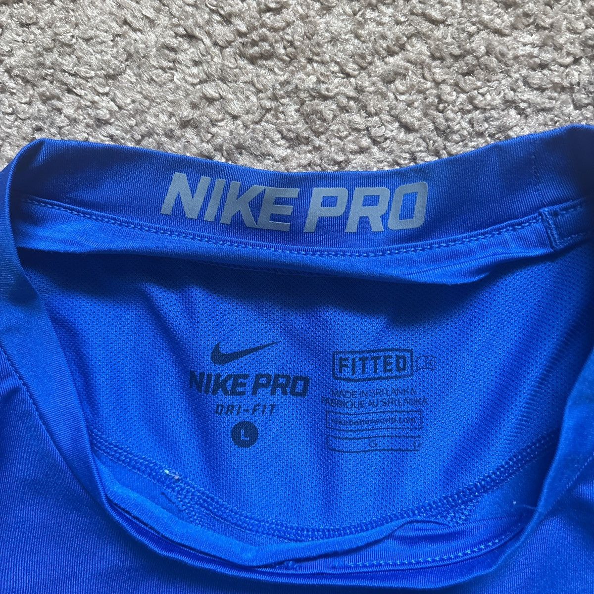Nike Blue Nike Pro Dri Fit Shirt Size US L / EU 52-54 / 3 - 2 Thumbnail