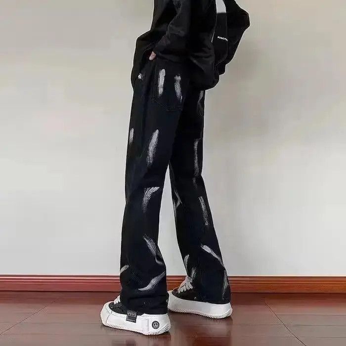 Japanese Brand Black Painted Denim Jeans Size US 30 / EU 46 - 5 Thumbnail