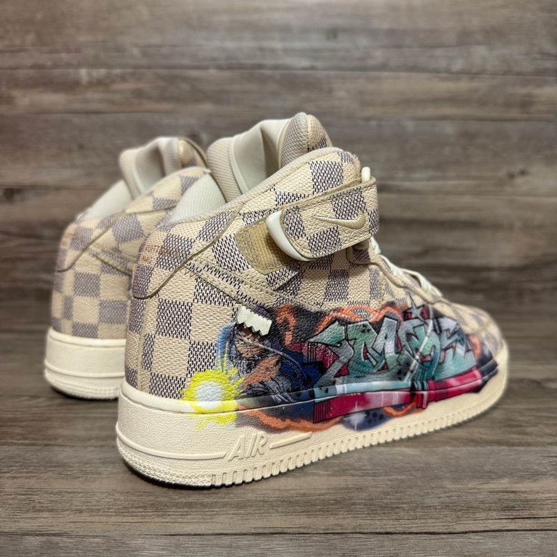 Louis Vuitton Nike x Louis Vuitton Stylish High-Top Sneakers -2505 Size US 9 / EU 42 - 7 Thumbnail