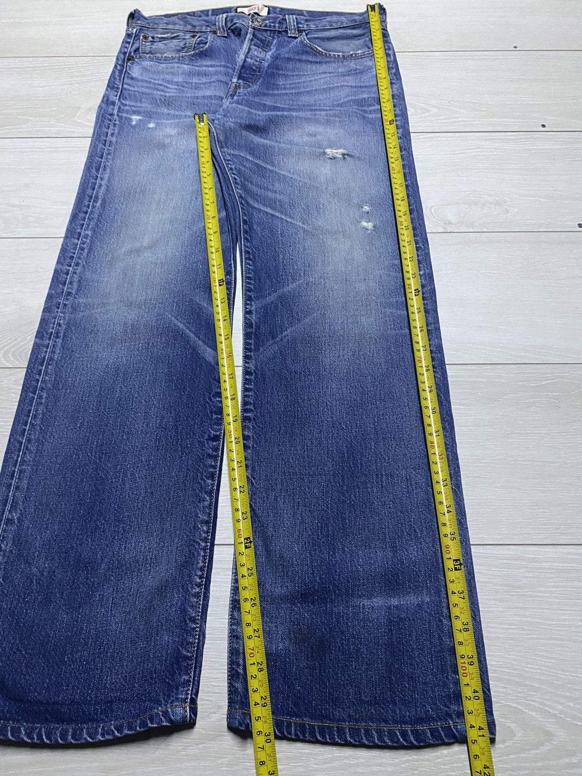 Levi's Vintagw Levis 501 Whisker ButtonFly Distressed Loose Jeans Size US 32 / EU 48 - 16 Thumbnail