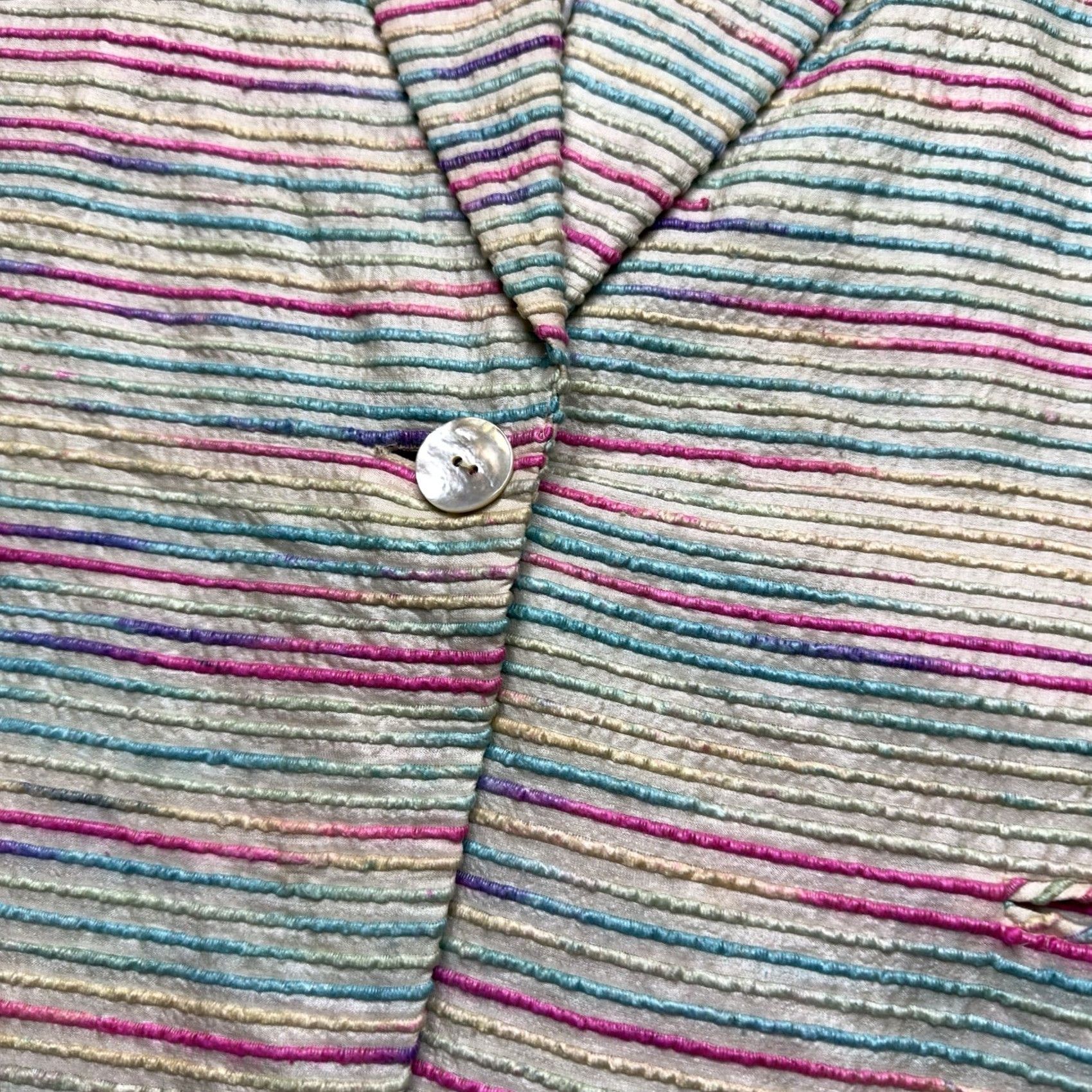 Vintage VINTAGE Bleyle 100% Silk Blazer Jacket Women’s Size 12 Blue Silk Blazer Mens Ladies Womens Size XL / US 12-14 / IT 48-50 - 4 Thumbnail