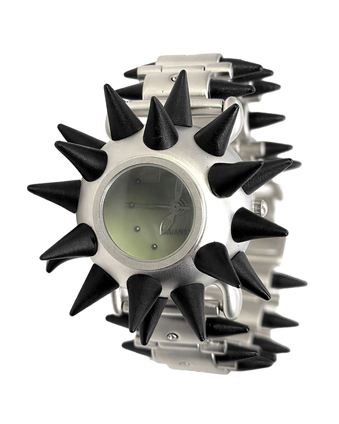 Japanese Brand Rare Spiked Stainless Steel Watch / Goth Punk Cyber Japan Size ONE SIZE - 1 Thumbnail