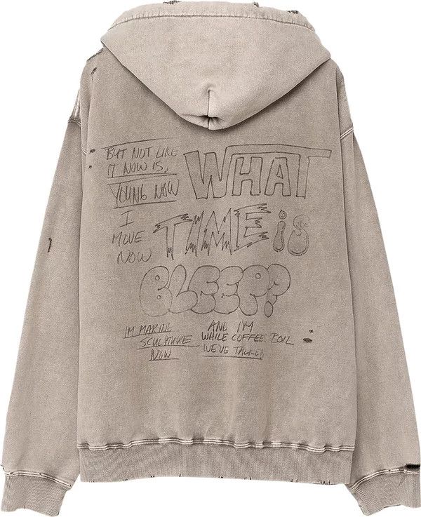Maison MIHARA YASUHIRO o1mle0924 Bleached Hoodie in Beige Size US M / EU 48-50 / 2 - 2 Thumbnail