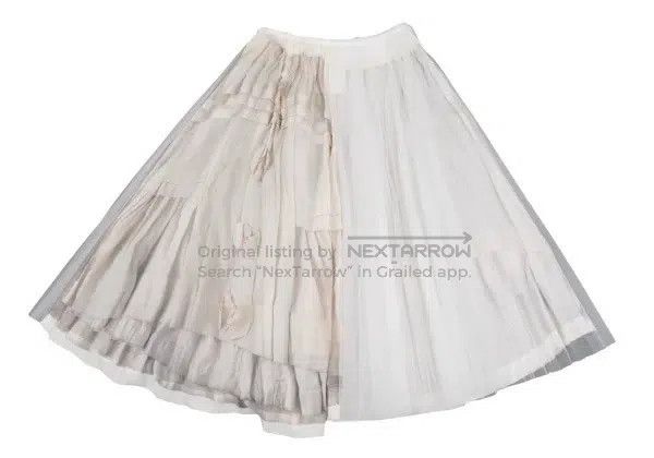 Comme des Garcons Comme Des Garcons size M White vintage pattern sheer skirt Size 25" / US 0 / IT 36 - 2 Thumbnail