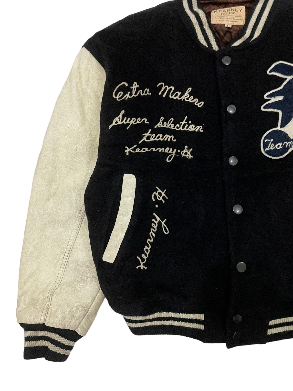 Japanese Brand Kearny House Full Patches Leather Sleeve Varsity Jacket Size US M / EU 48-50 / 2 - 2 Thumbnail