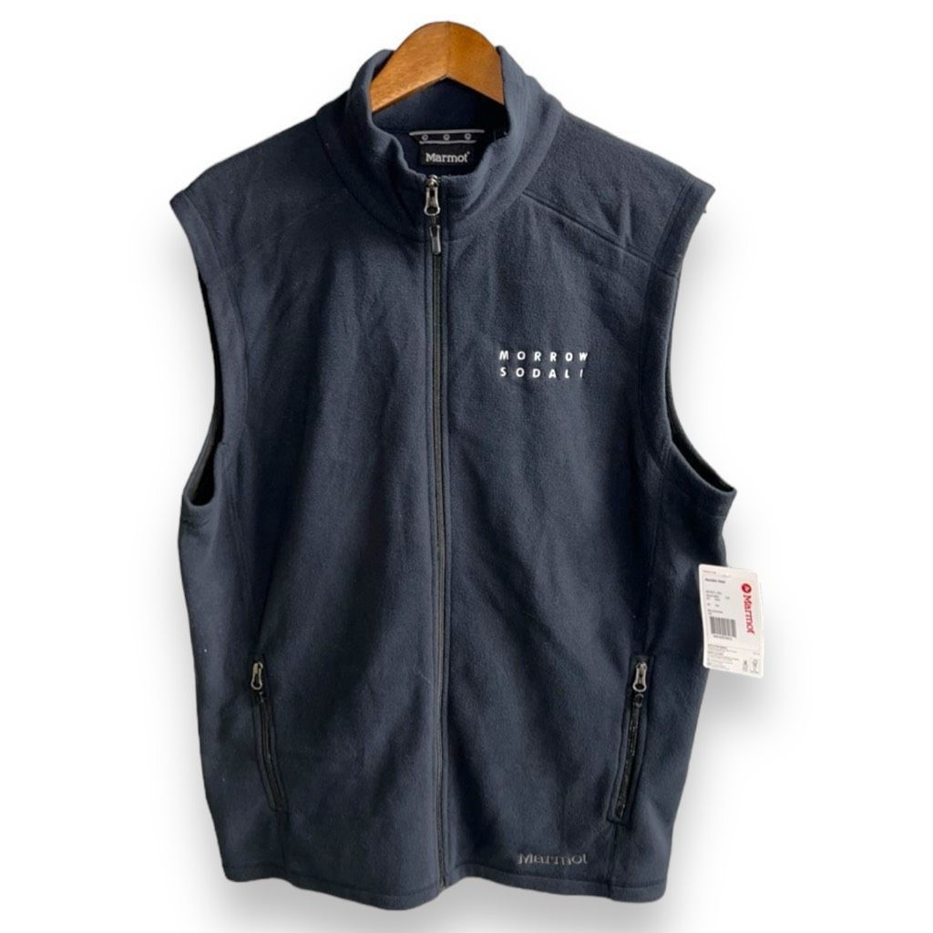 Marmot NWT Marmot Black Full Zip Fleece Rocklin Vest Size L Size US L / EU 52-54 / 3 - 1 Thumbnail