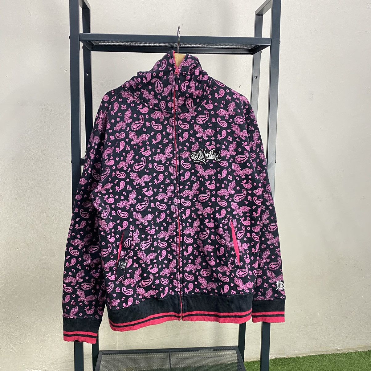 Japanese Brand × Massive Freaky Massive Paisley FullPrint HipHop Swag Full Zip Hoodie Size US L / EU 52-54 / 3 - 1 Thumbnail