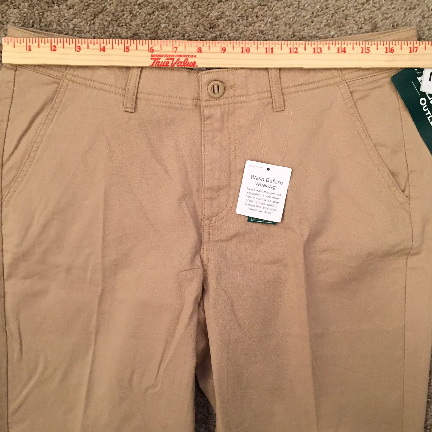 Vintage LL Bean Lakewashed Chino Pants Womens Size 12P Petite Cropped Beige New Size 34" / US 12 / IT 48 - 2 Thumbnail
