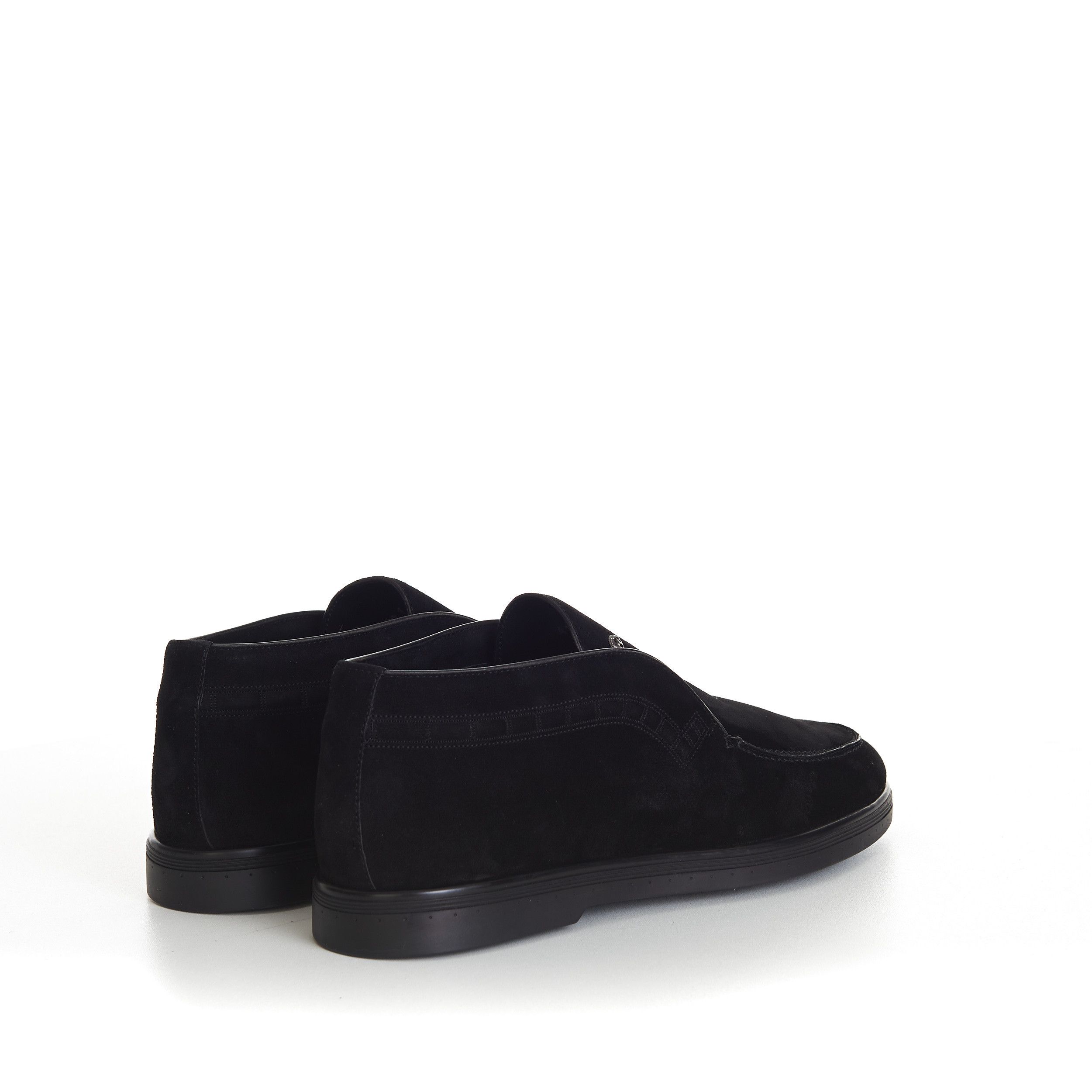 Stefano Ricci Black Ankle Suede Loafers With Rubber Soles Size US 7.5 / EU 40-41 - 7 Thumbnail