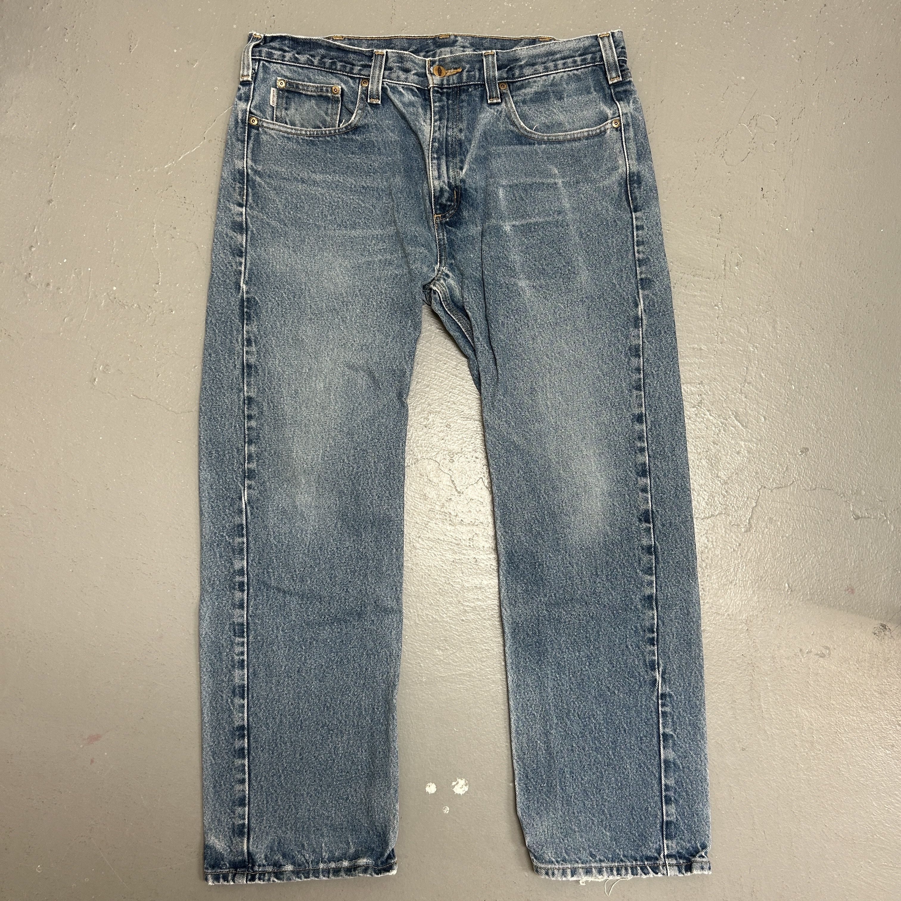 Carhartt Vintage Carhartt Straight Leg Distressed Denim (36x30) Size US 36 / EU 52 - 1 Thumbnail
